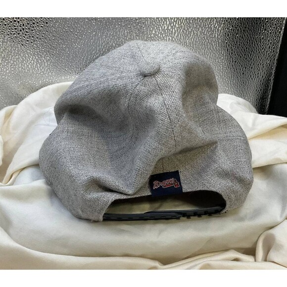 New Era 9Forty Atlanta Braves Hat MLB Baseball Cap Gray Adjustable A-Frame OSFM - Picture 3 of 7